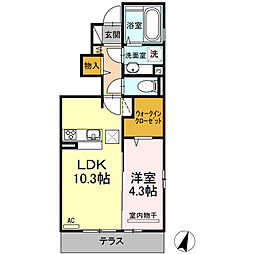パトソール 1LDKの間取図画像