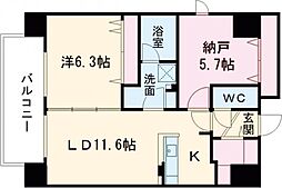 GROOVE堺東レジデンス 2LDKの間取図画像