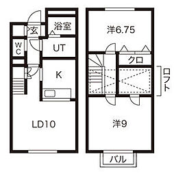 リジエールE 2LDKの間取図画像