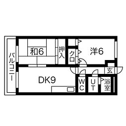 カーサプレミール 2LDKの間取図画像