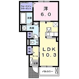 Grandir 1LDKの間取図画像