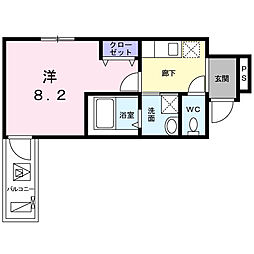 フジパレス堺南島 1Kの間取図画像