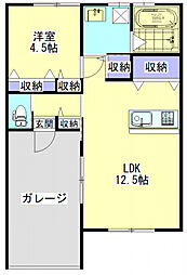 フリーライフ1 1LDKの間取図画像