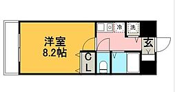 グランシャリオ 1Kの間取図画像