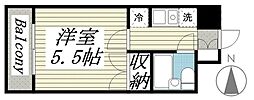 ラ・レジダンス・ド仙台 1Kの間取図画像