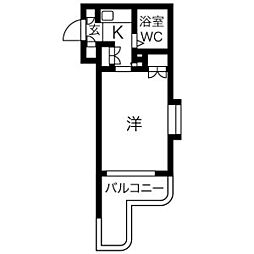 メゾン・ド・プリムール ワンルームの間取図画像