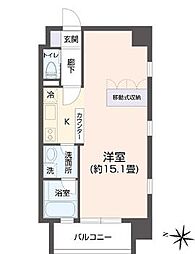 ヴィアーレ新寺 ワンルームの間取図画像