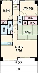 グランビュー華 3LDKの間取図画像