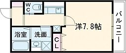 ラ・ポルテ藤原台 1Kの間取図画像
