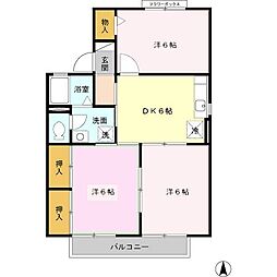グランドールNA 3DKの間取図画像