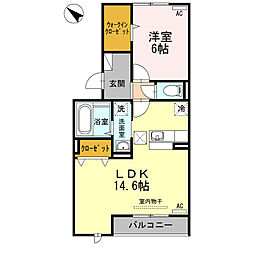 K-Field2 1LDKの間取図画像