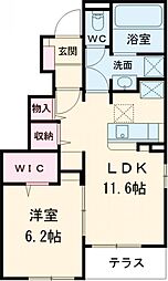 ハーモニーパーク6e 1LDKの間取図画像