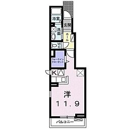 エステートSUGI1 ワンルームの間取図画像