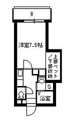 サンシャイン宇宿 1Kの間取図画像
