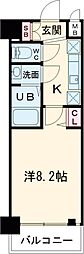 プレサンスTHEKYOTO東福寺WEST 1Kの間取図画像
