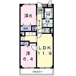 ヴオナジョルナータ 2LDKの間取図画像