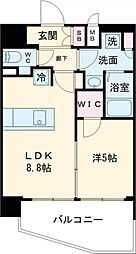 プレサンスTHE神戸 1LDKの間取図画像