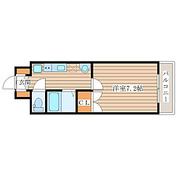 ソレイユハイツ泉中央 1Kの間取図画像