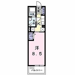 ヴェルファーレ3 1Kの間取図画像