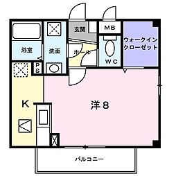 コンフォート 1Kの間取図画像