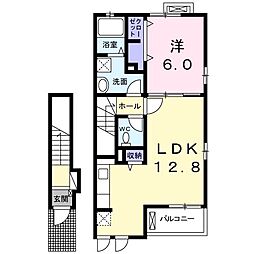 シュヴェルニー 1LDKの間取図画像