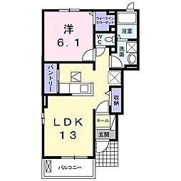 フレシール1 1LDKの間取図画像