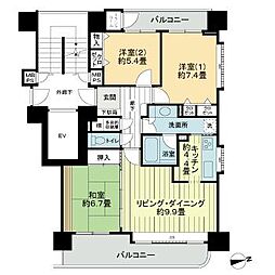 ライオンズヒルズ榴ケ岡公園 3LDKの間取図画像