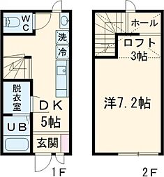 ジラソーレKA 1DKの間取図画像