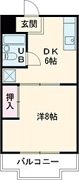 マンションダイアナ 1DKの間取図画像