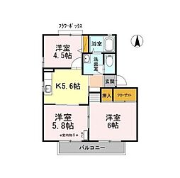 クロリスD 3Kの間取図画像