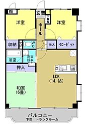 トレインピア国分 3LDKの間取図画像