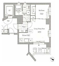 エル。トスト神戸 8階1LDKの間取り