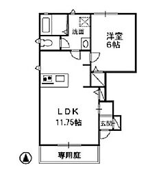 ベージョ・ビーダB 1LDKの間取図画像