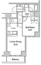 プラウドフラット蒲田2 1LDKの間取図画像
