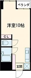 Verite徳常 ワンルームの間取図画像