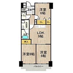 シャトー・レイク・ルイーズ 3LDKの間取図画像