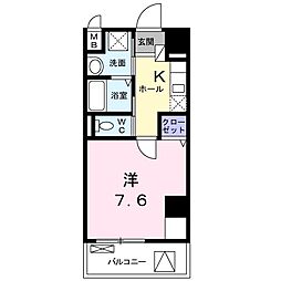 エム・アンド・シティ 1Kの間取図画像