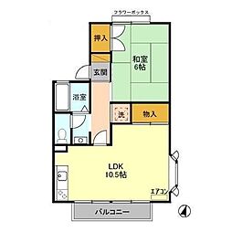 ハイムルミエール 1階1LDKの間取り