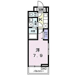 セレーノ 1Kの間取図画像