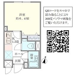 LiveCasa板橋大山 1Kの間取図画像