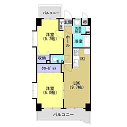 ReiVillage 2LDKの間取図画像