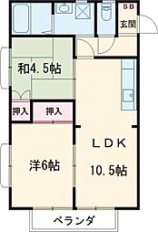 ベル・メゾンA 2LDKの間取図画像