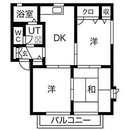 フローレンスD 3DKの間取図画像