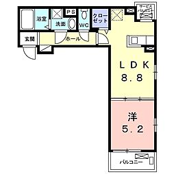 Nグランデ 1LDKの間取図画像