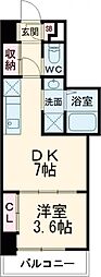 CLOVERVIEWKITAHANADA 1DKの間取図画像