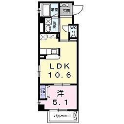 CASAG 1LDKの間取図画像