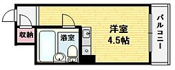 朝日プラザアクシス城東 ワンルームの間取図画像