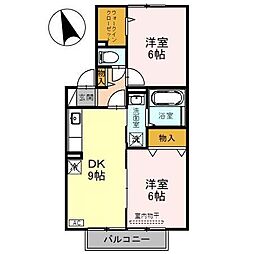 ルーチェ 2DKの間取図画像