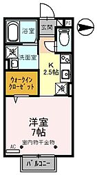 ユイメゾン22 1Kの間取図画像