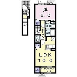 レジデンス・サウス 1LDKの間取図画像